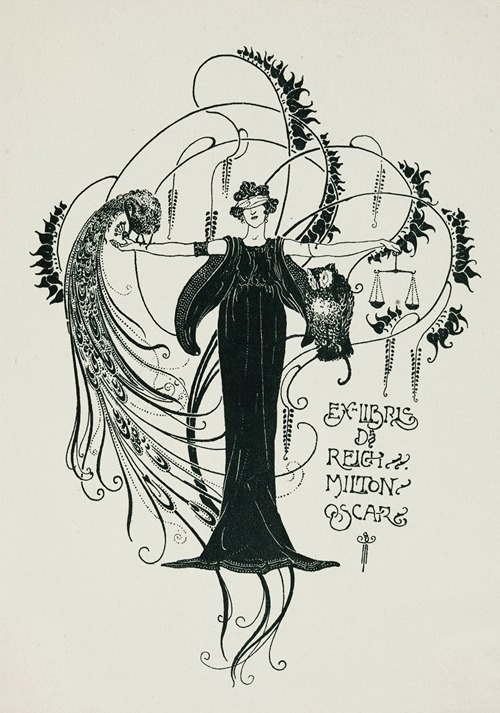 Bookplate of Dr Reich Milton Oscar