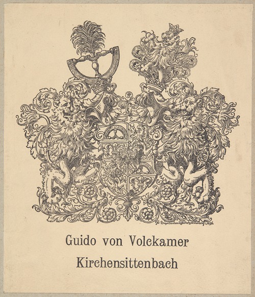 Ekslibris; Guido Volckamer von Kirchensittenbach (1860-1940)