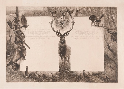 Diploma of the Warsaw Branch of the Imperial Society for the Game Breeding and Correct Hunting