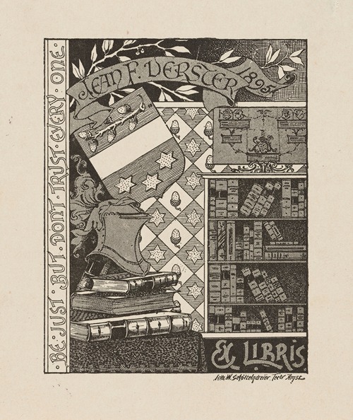 Bookplate of Jean F. Verster