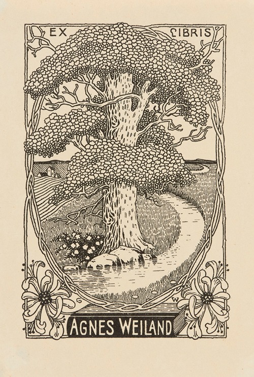 Bookplate of Agnes Weiland