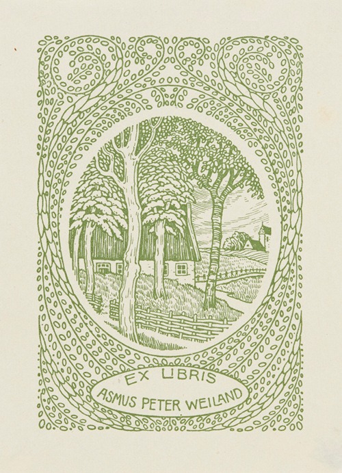 Bookplate of Asmus Peter Weiland