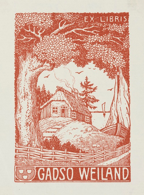 Bookplate of Gadso Weiland
