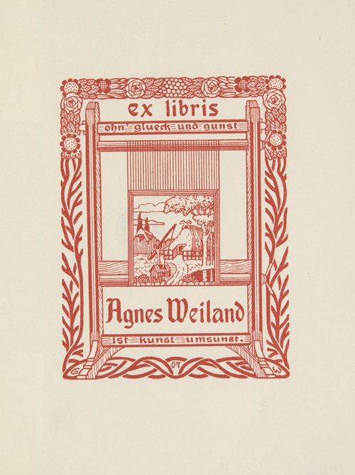 Ekslibris Agnes Weiland