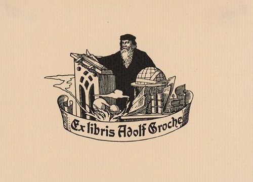Bookplate of Adolf Groche