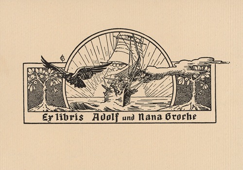 Bookplate of Adolf Nana Groche