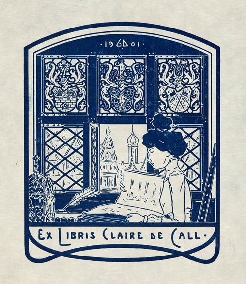 Bookplate of Claire de Call.