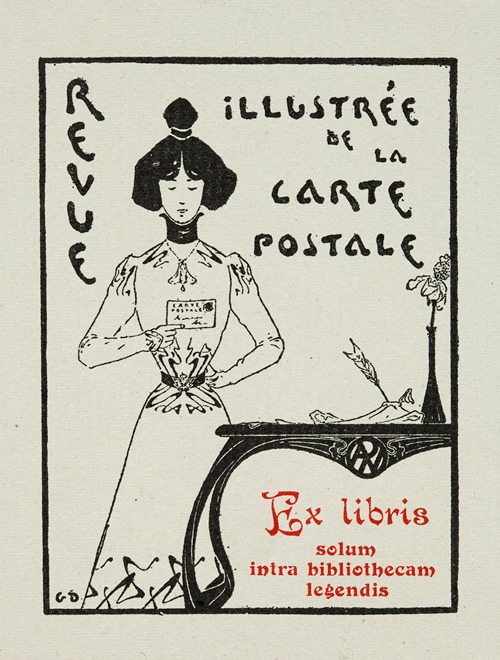 Revue Illustrée de la Carte Postale Ex libris solum intra bibliothecam legendis