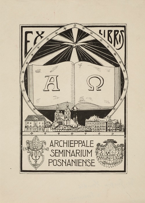 Bookplate of the Archdiocesan IIbrary of the Seminary in Poznań