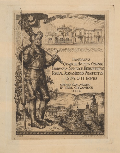 Bookplate of Bogdan Czapski (1851-1937)