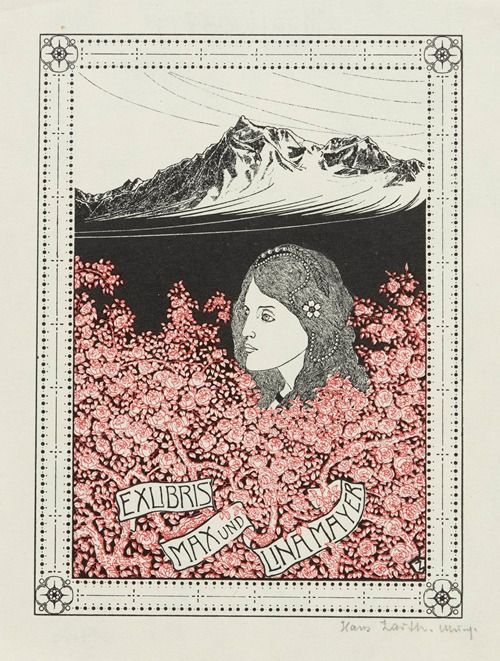 Bookplate of Max und Lina Mayer