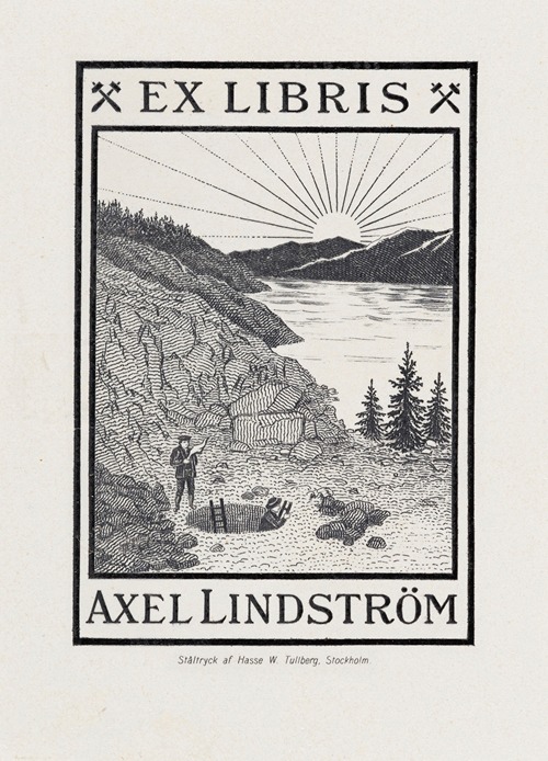 Bookplate of Axel Lindström