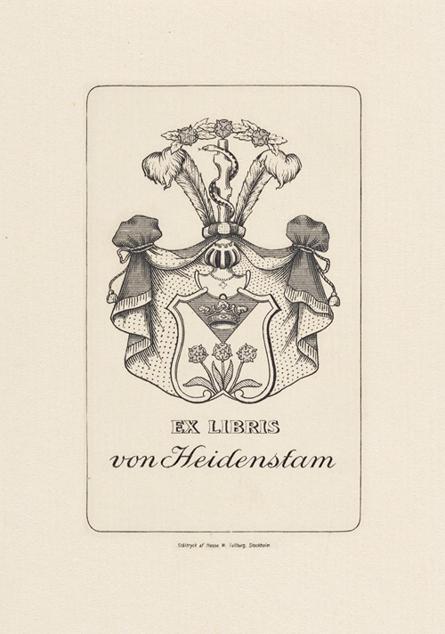 Bookplate of von Heidenstam