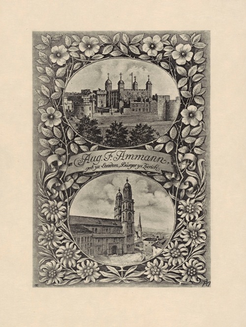 Bookplate; Aug. F. Ammann