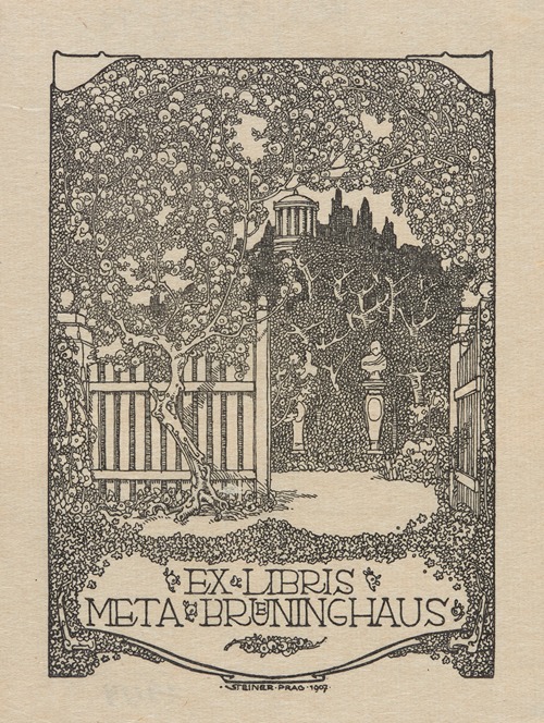 Bookplate of Meta Breuninghaus