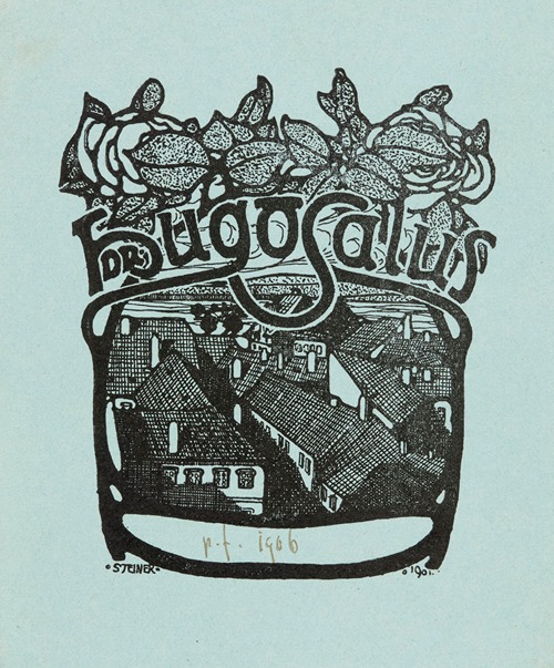 Bookplate; dr Hugo Salus