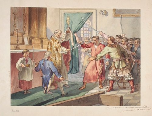 The duel of Andrzej Koźmian and Kazimierz Nestor Sapieha in the Dominican Church in Lublin on 15 July 1784