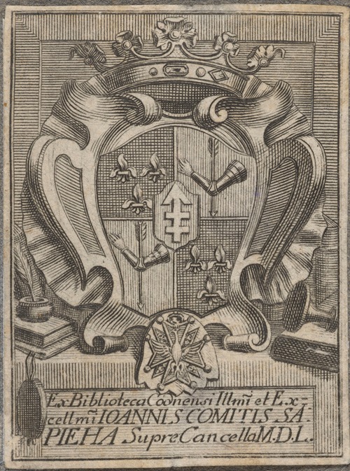 Bookplate of Jan Fryderyk Sapieha
