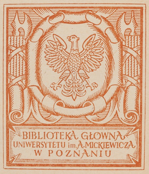Ekslibris Biblioteki Uniwersytetu Adama Mickiewicza w Poznaniu (wersja duża)
