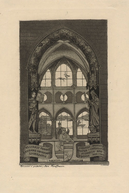 Bookplate of Jodoci Reinhard Sacerdotis Lucernatis