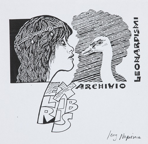 Ekslibris Archiva Leonardismi dla Museo Ideale di Leonardo da Vinci w Vinci