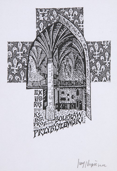 Ekslibris księdza Bolesława Przybyszewskiego (1908-2001)