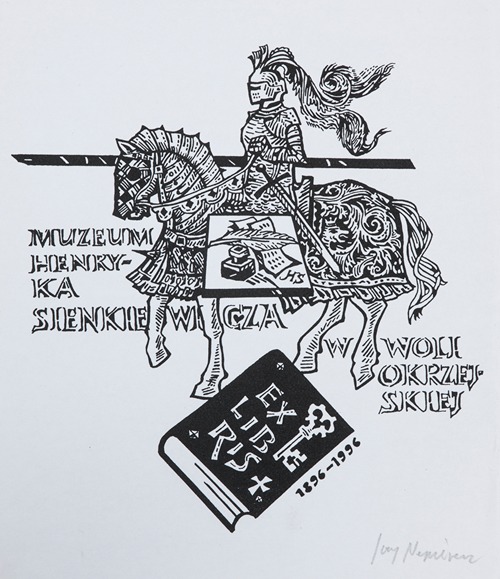 Ekslibris Muzeum Henryka Sienkiewicza w Woli Okrzejskiej