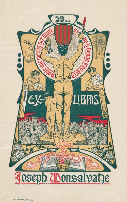 Ekslibris Josepha Monsalvatje