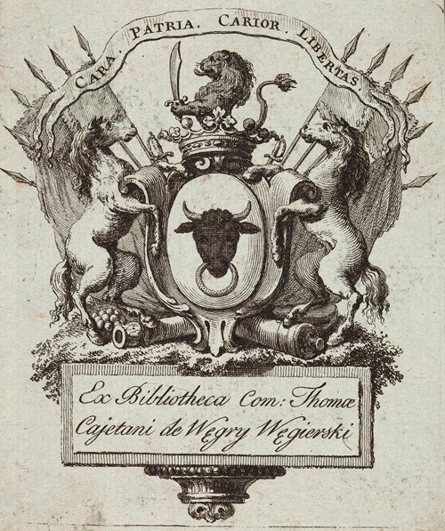 Bookplate of Tomasz Kajetan Węgierski
