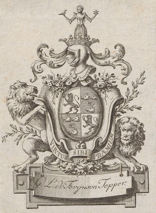 Bookplate of Wilhelm Ludwik Ferguson Tepper