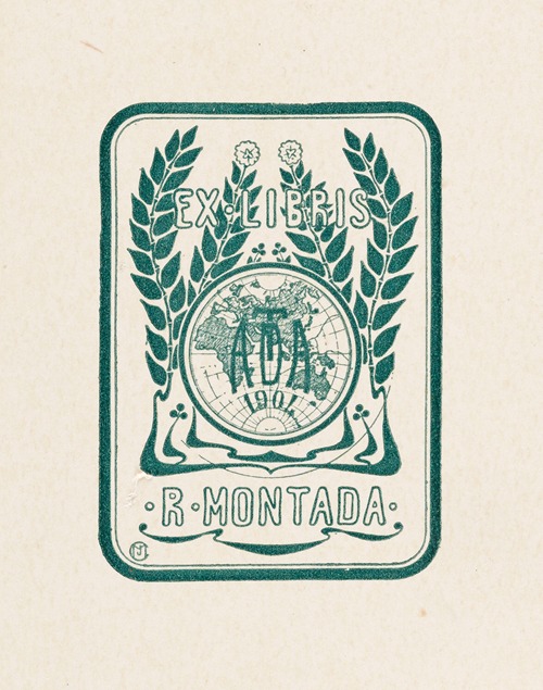 Bookplate of R. Montada