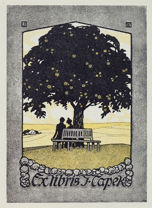 Bookplate of J. Čapek