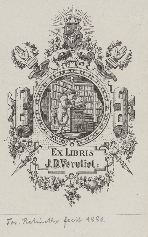 Bookplate of J. B. Vervliet