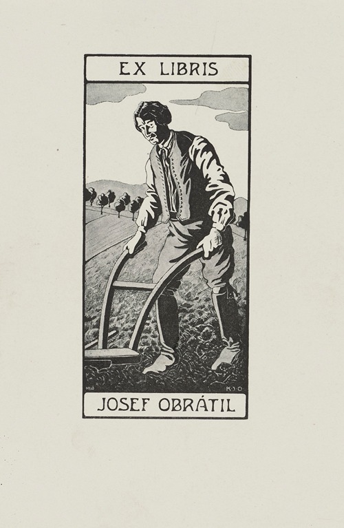 Bookplate of Josef Obrátil Obrátil