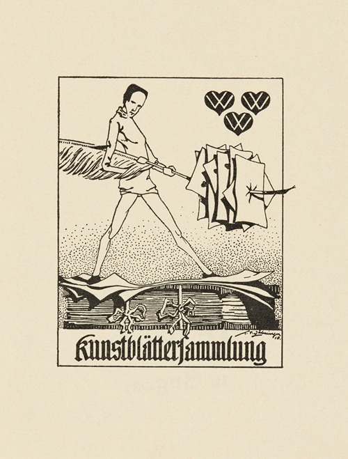 Bookplate; Kunstblättersammlung