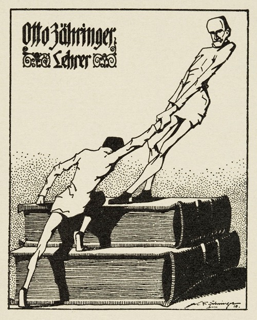Bookplate; Otto Zähringer Lehrer