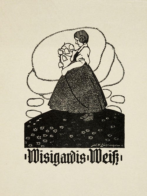 Bookplate; Wisigardis Weiss