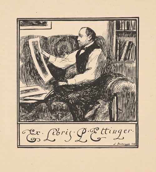 Ekslibris portretowy Pawła Ettingera (1866–1948)