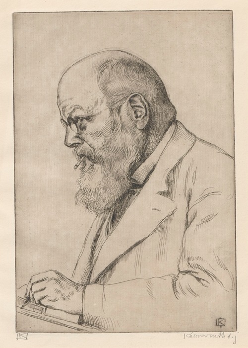 Self-portrait with cigarette