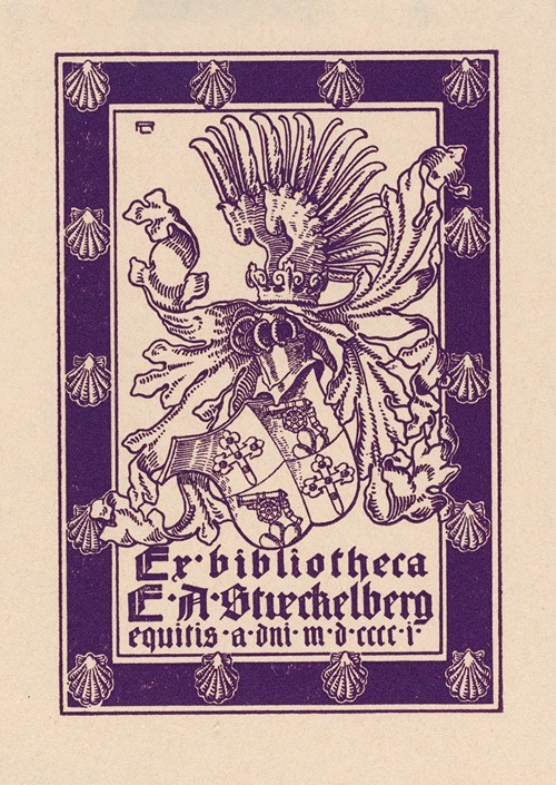 Bookplate; Ex bibliotheca E.A. Stueckelberg equitis a d^ni mdccci