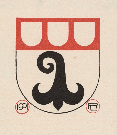 Heraldic bookplate