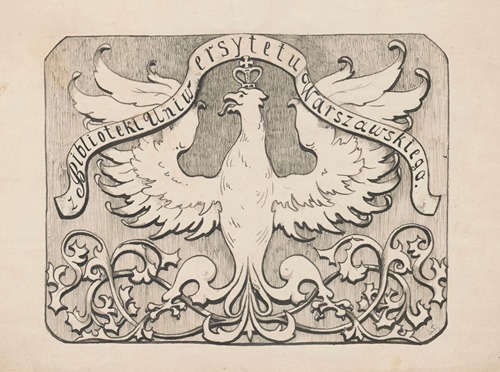 Design for a Bookplate of the University of Warsaw Library