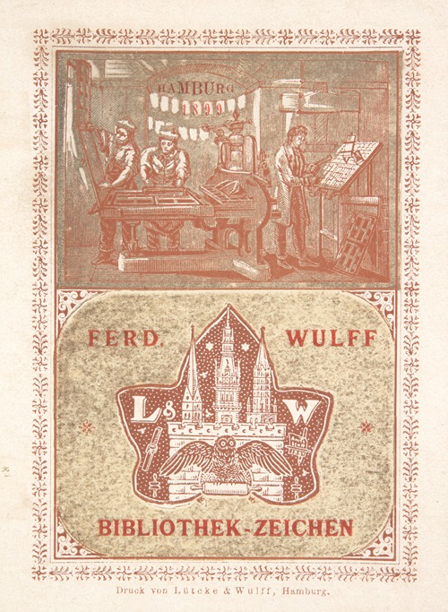 Ekslibris Ferdinand Wulff (Hamburg)