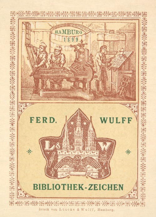 Ekslibris Ferdinand Wulff (Hamburg)