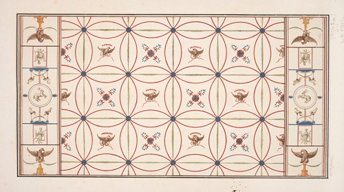 Vestigia delle Terme di Tito. Ornamentation of the vault in hall no. 20
