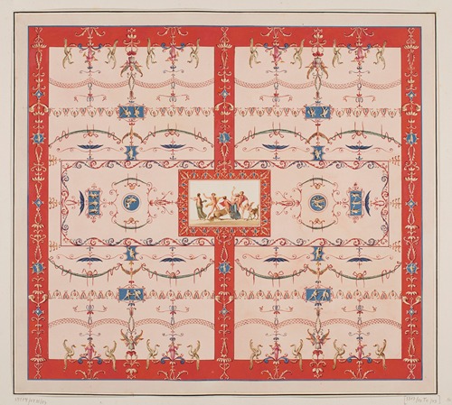 Vestigia delle Terme di Tito. Ornamentation of vault called ‘in fondo carnino’, in room 27