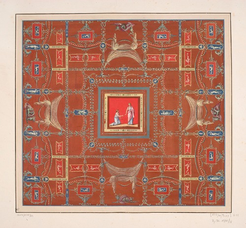 Vestigia delle Terme di Tito. Ornamentation of vault called ‘in fondo gensola’, in room 29