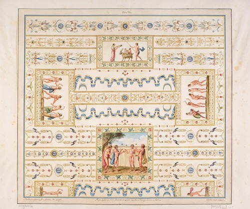Vestigia delle Terme di Tito. Ornamentation of vault called ‘in fondo turchino’, in room 11