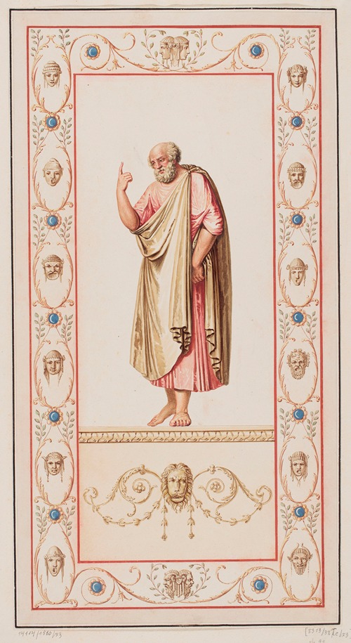 Vestigia delle Terme di Tito. Philosopher. Quadro from wall ornamentation in room 15