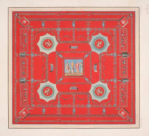 Vestigia delle Terme di Tito. Vault ornamentation in room 10